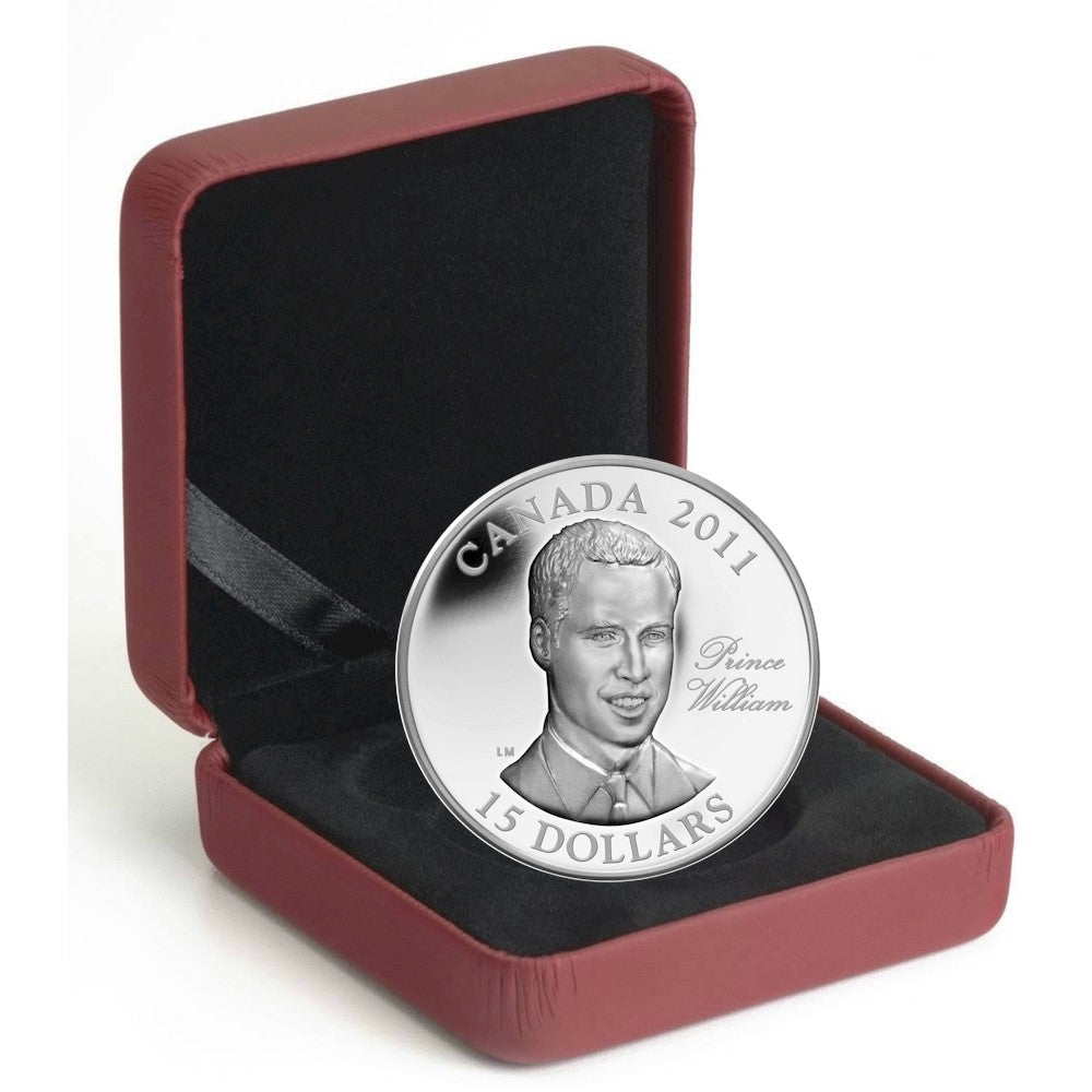 2011 Canada $15 H.R.H. Prince William of Wales UHR Sterling Silver