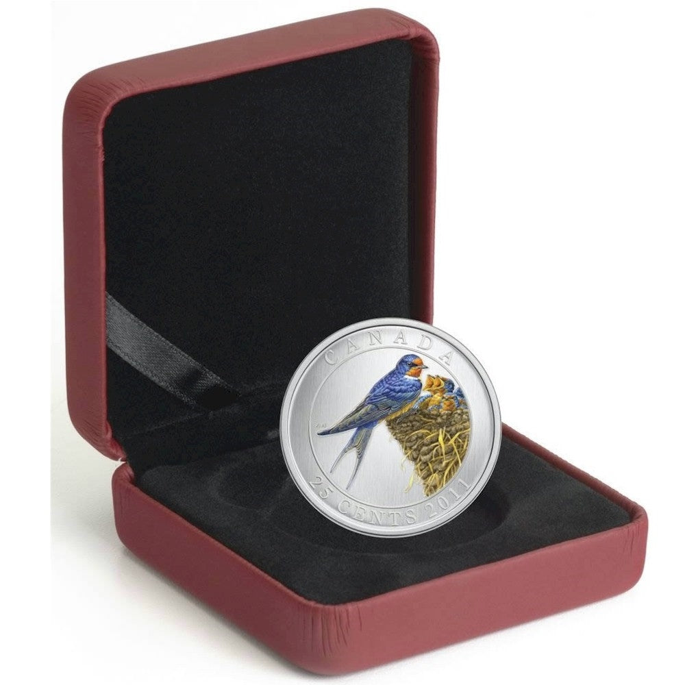 2011 25-cent Birds of Canada - Barn Swallow (#7)