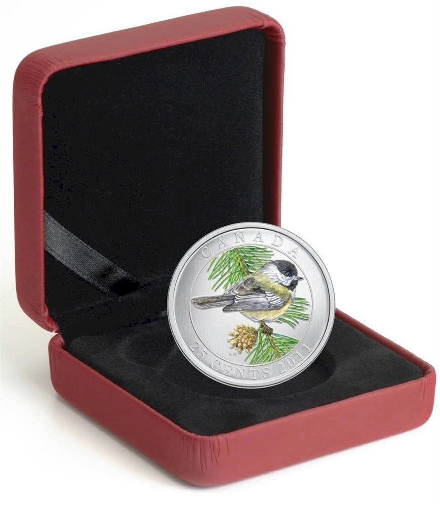 2011 25-cent Birds of Canada - Black-Capped Chickadee