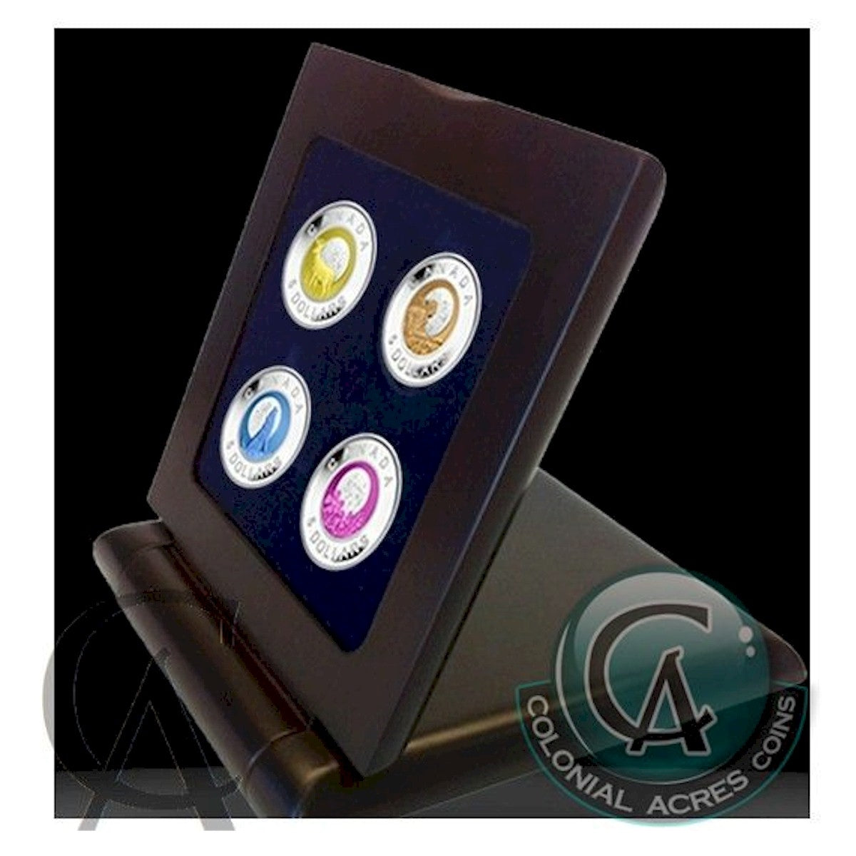 2011-2012 Canada $5 Full Moons of the Algonquin Sterling Silver & Niobium 4-coin Set