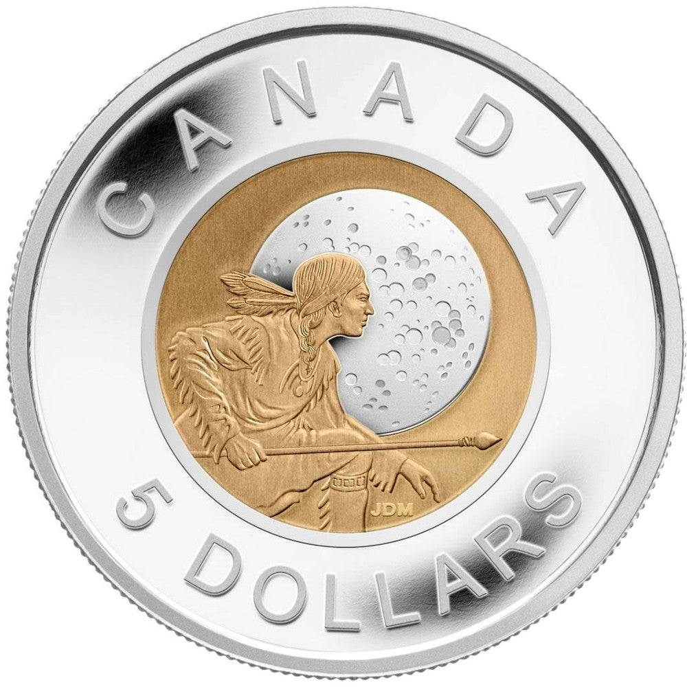 2011 Canada $5 Full Moons of the Algonquin - Full Hunter's Moon Sterling & Niobium