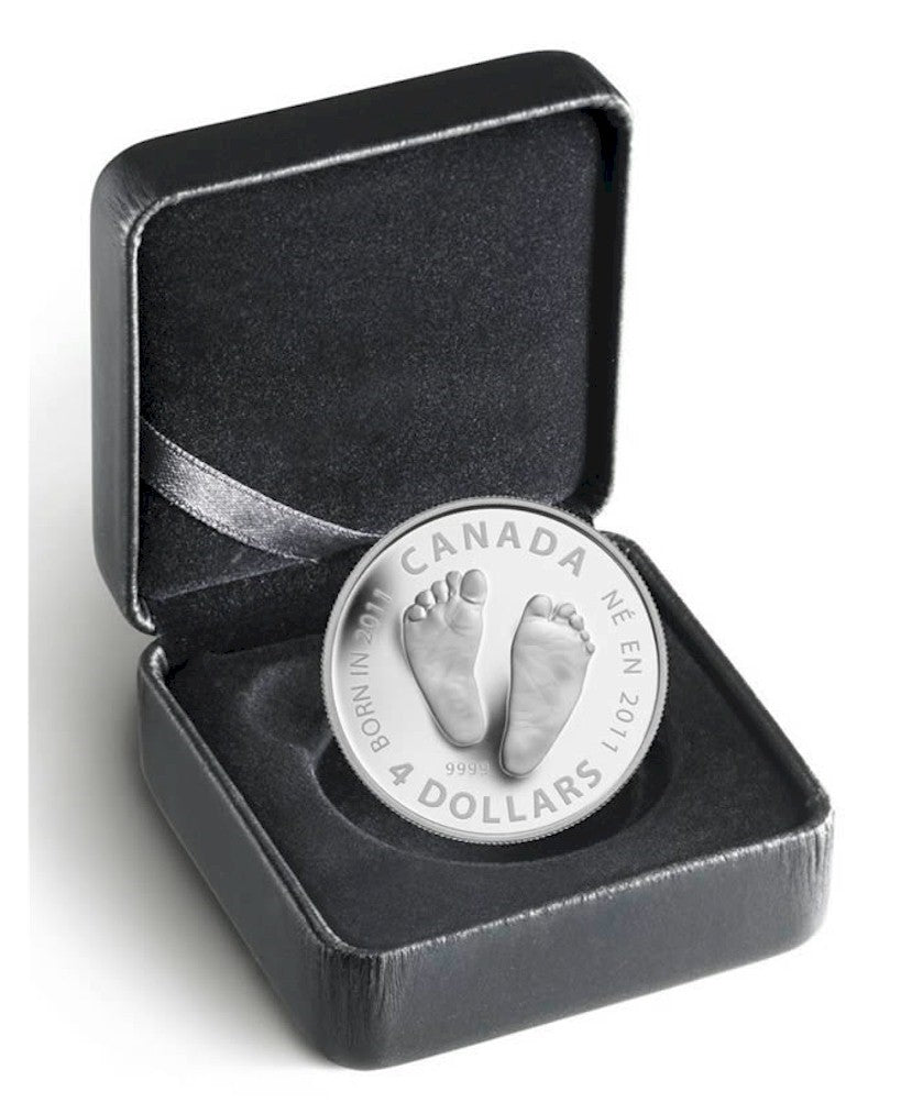 2011 Canada $4 Welcome to the World - Baby Feet Fine Silver (No Tax)