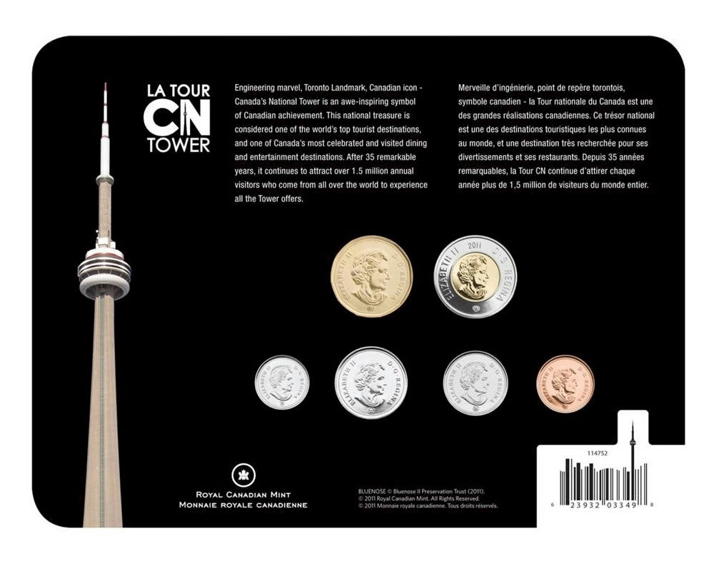 2011 Canada CN Tower 6-coin Collector Card