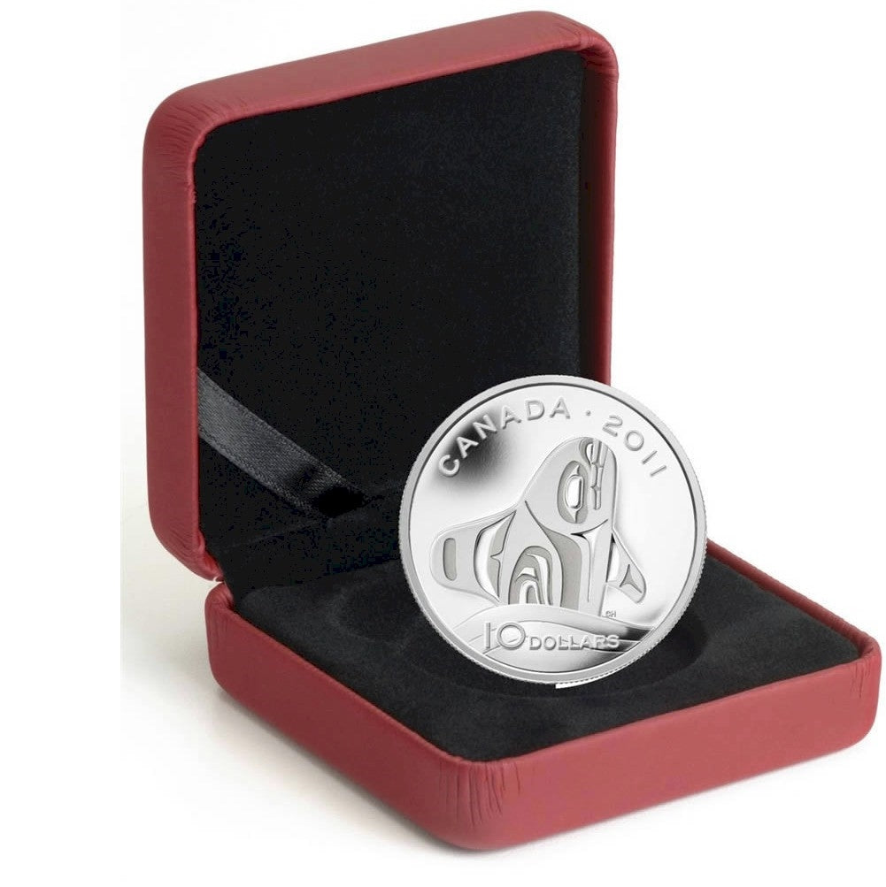 2011 Canada $10 Orca Whale Fine Silver Coin (Tax Exempt)
