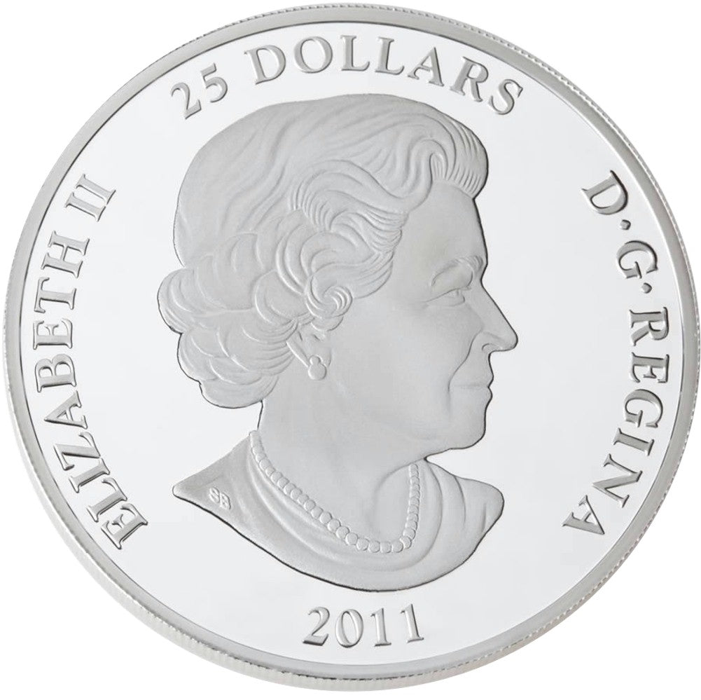 2011 Canada $25 Toronto City Map 2oz. Gold Plated Fine Silver (No Tax)