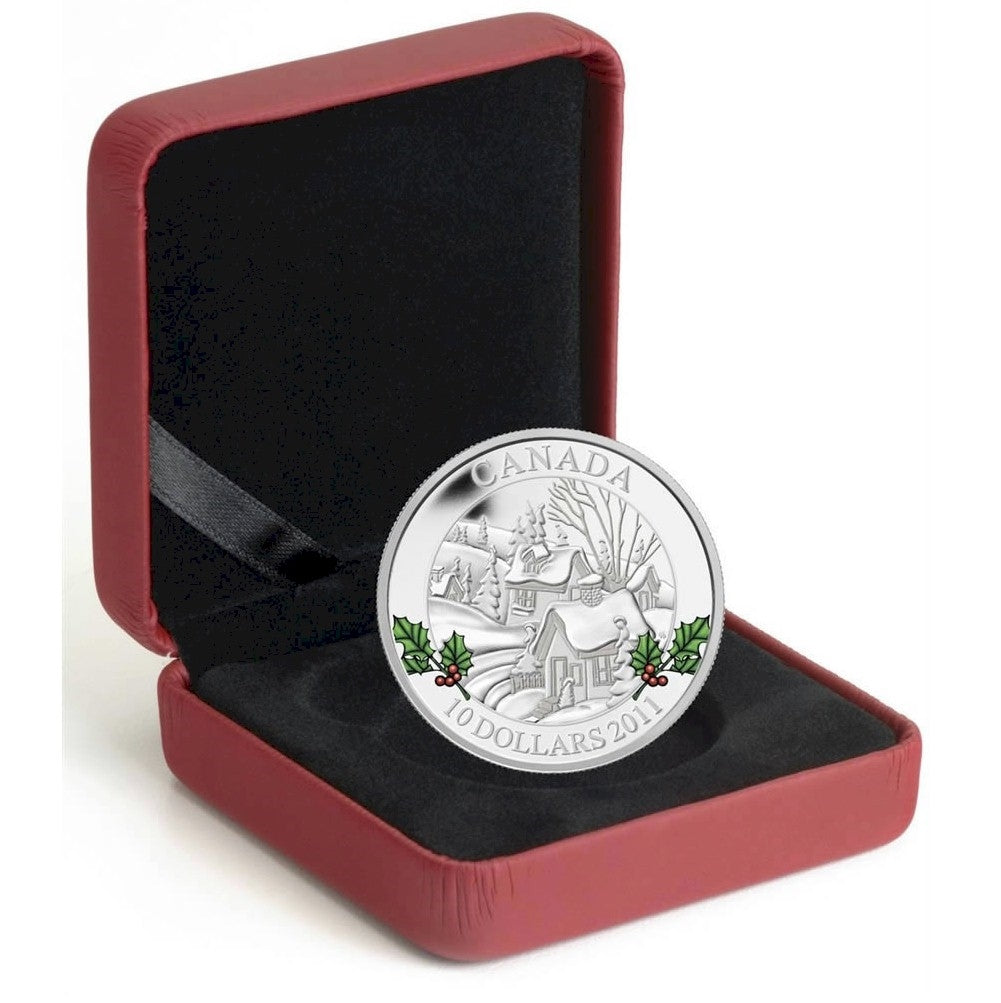 2011 Canada $10 Winter Town Fine Silver Coin (TAX Exempt)