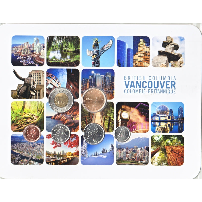 2011 Canada Vancouver Square 6-coin Collector Card