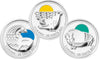 2011 Canada 25-cent Parks Canada - Our Legendary Nature 3-coin Sterling Silver Set
