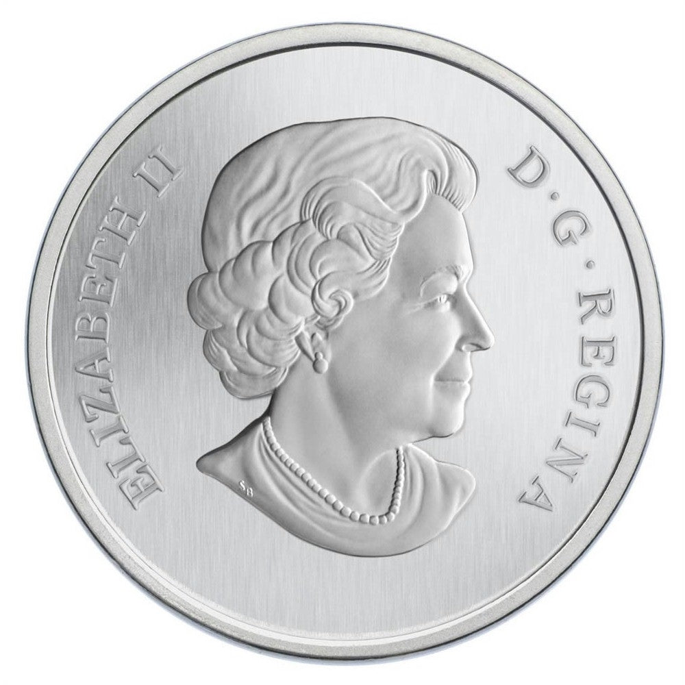 2012 Canada 25-cent Flower & Fauna - Aster and Bumble Bee Cupronickel Coloured Coin