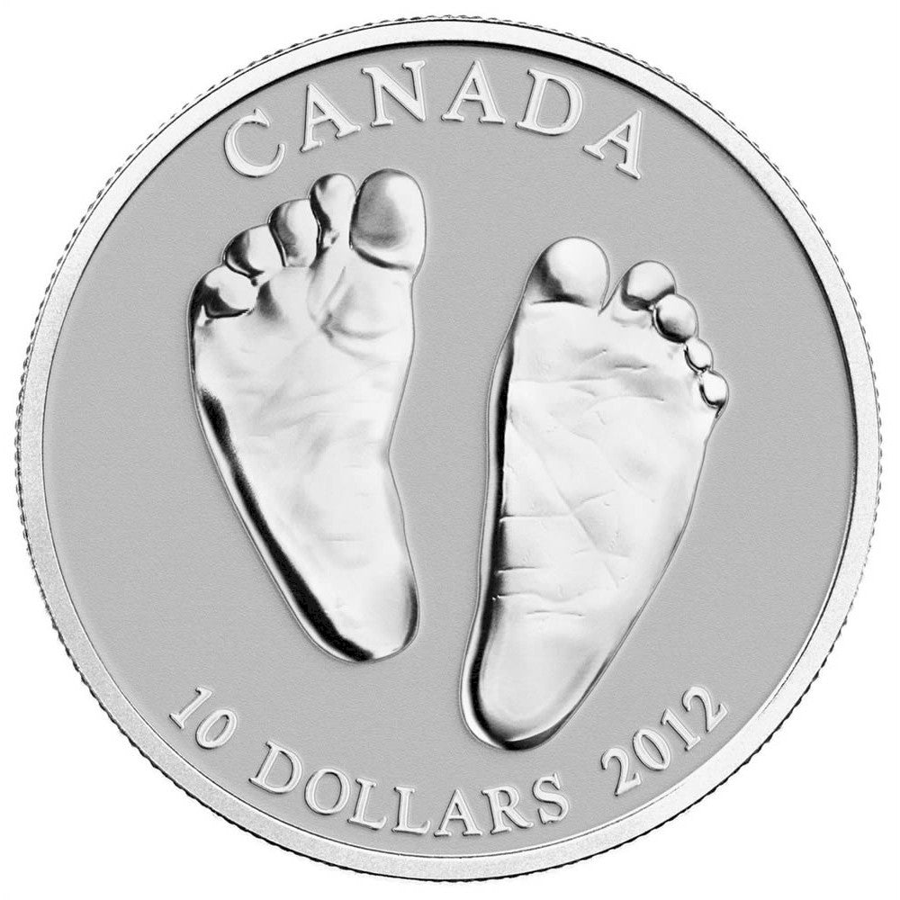 RDC 2012 Canada $10 Welcome to the World - Baby Feet Fine Silver (No Tax) Issues