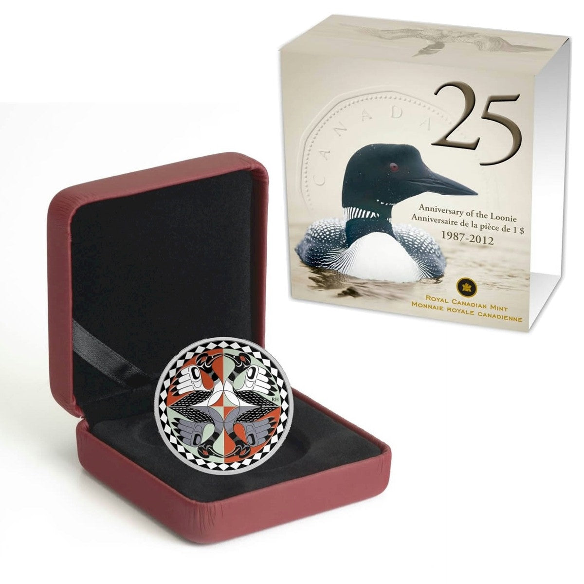 2012 Canada $1 Artistic Two Loons Fine Silver Coin (TAX Exempt)