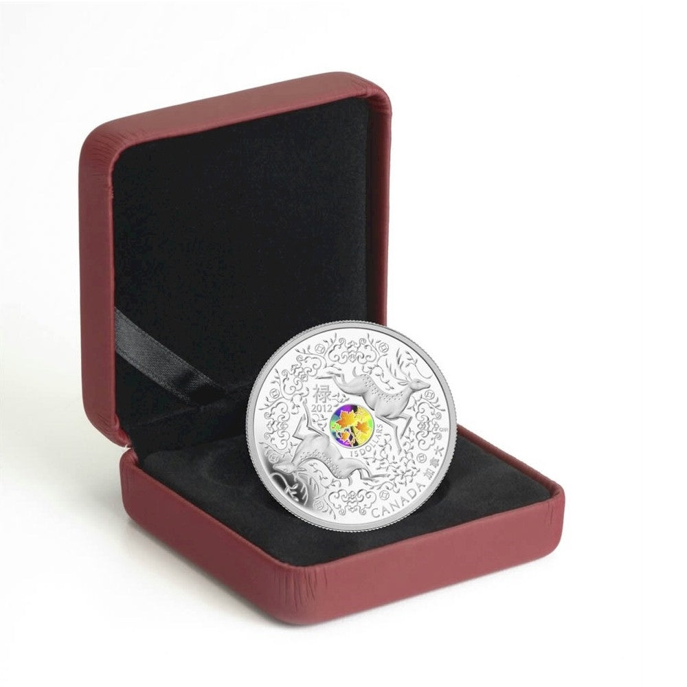 2012 Canada $15 Maple Hologram - Maple of Good Fortune Fine Silver (No Tax)