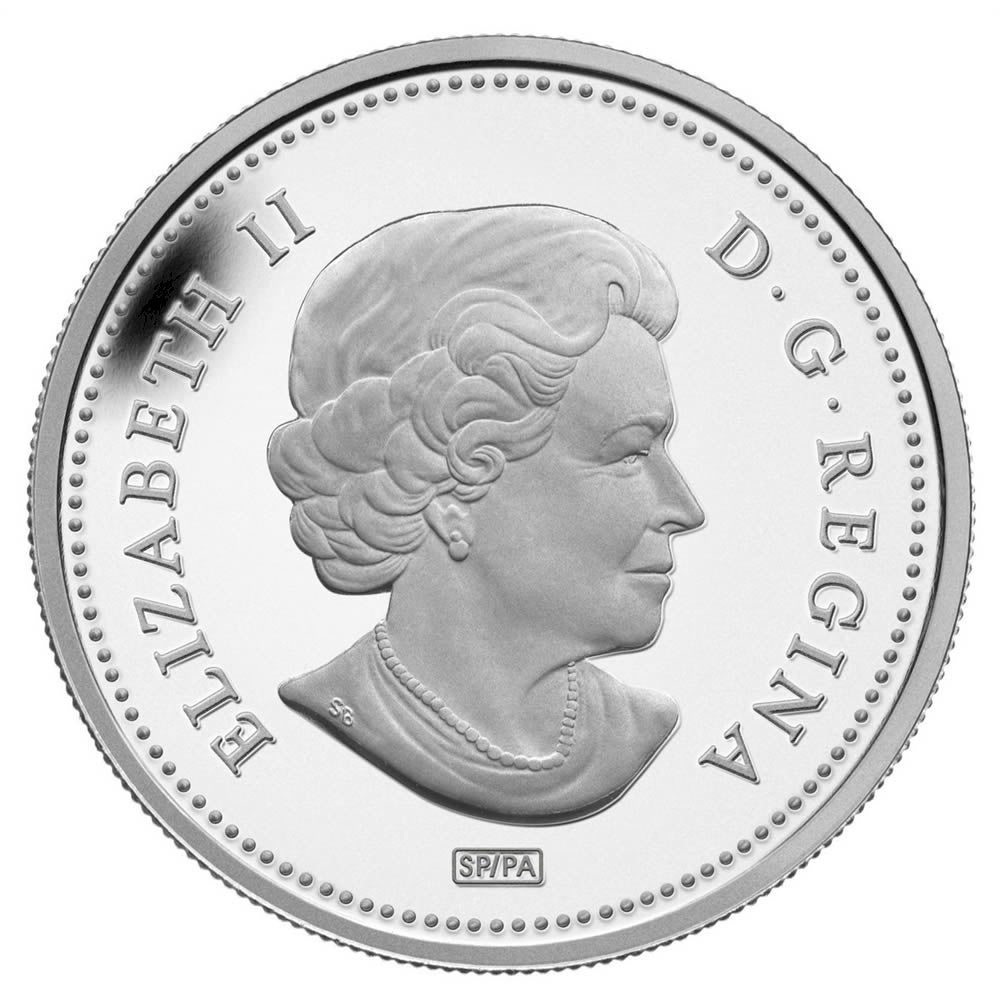 2013 50-cent Butterflies of Canada - Tiger Swallowtail Silver Plated (light toning)