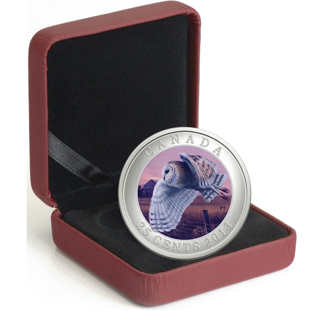 2013 25-cent Birds of Canada - Barn Owl