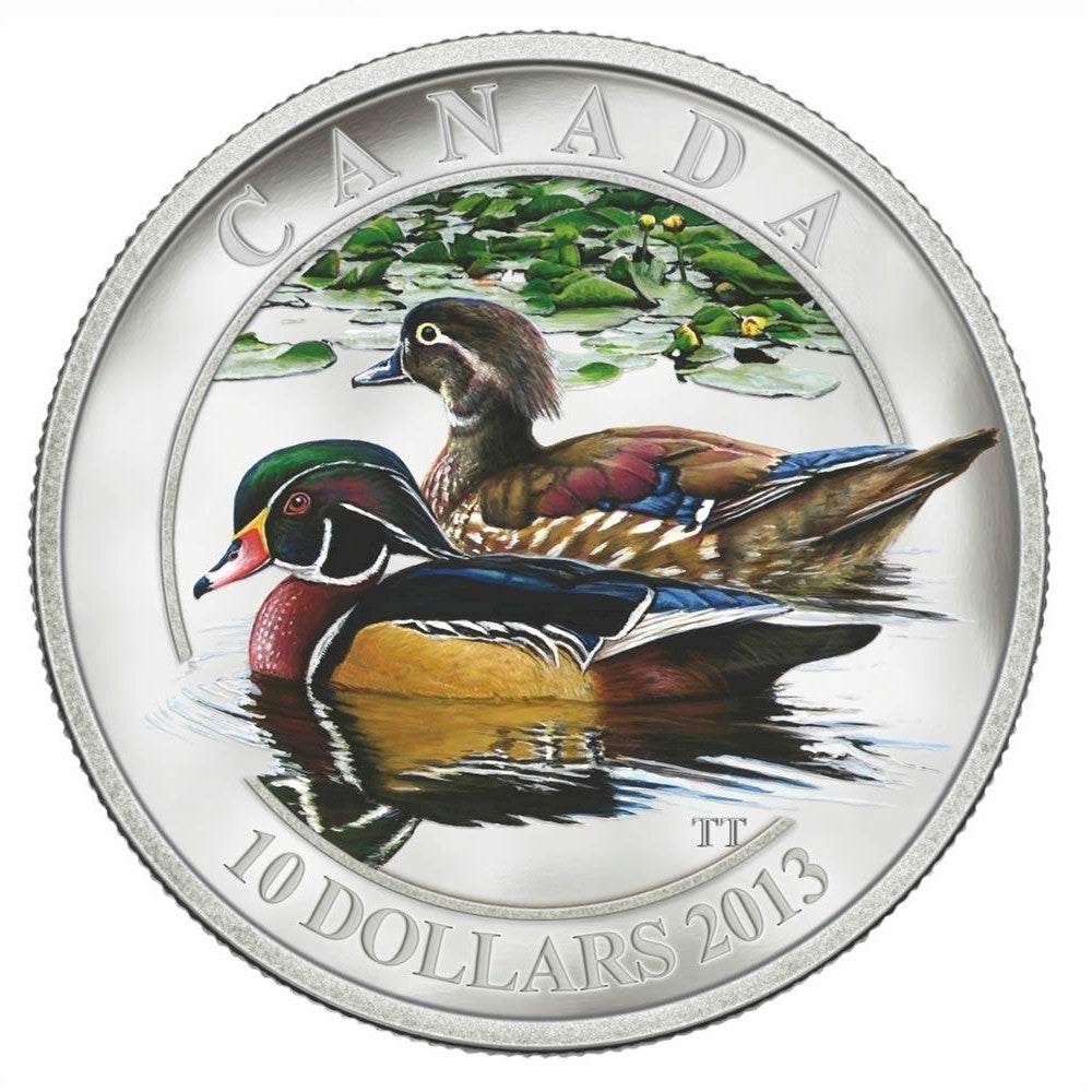 2013 Canada $10 Ducks of Canada - Wood Duck (#2) Fine Silver (No Tax)