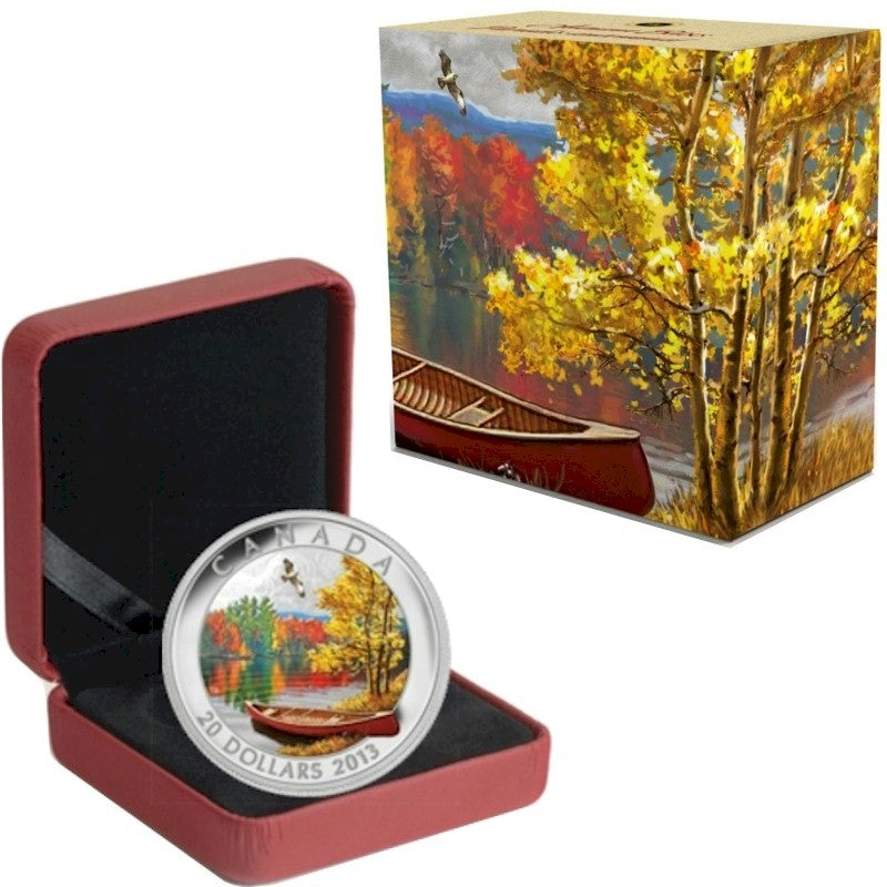 RDC 2013 Canada $20 Autumn Bliss Fine Silver Coin (No Tax) scratch