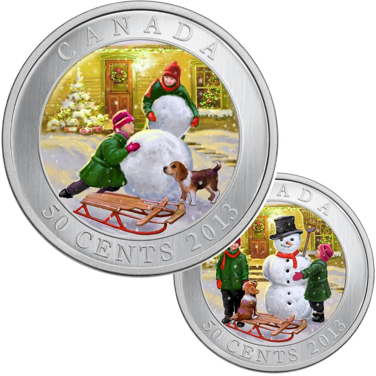 2013 Canada 50-cent Snowman Lenticular Coin