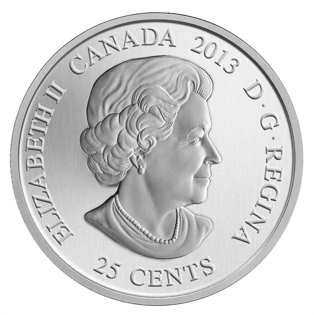 2013 Canada 25-cent Magnified Beauty - The Eastern Prickly Pear Cactus