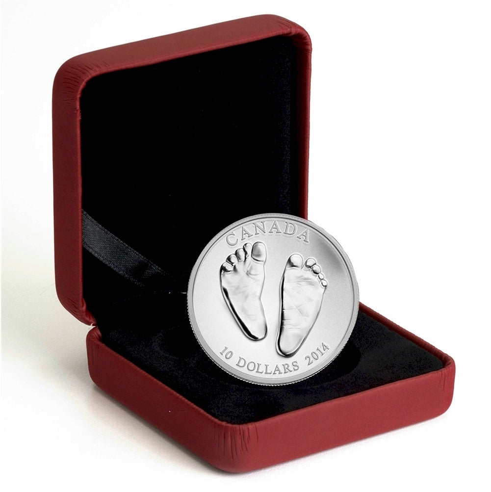 2014 Canada $10 Welcome to the World - Baby Feet Fine Silver (No Tax)