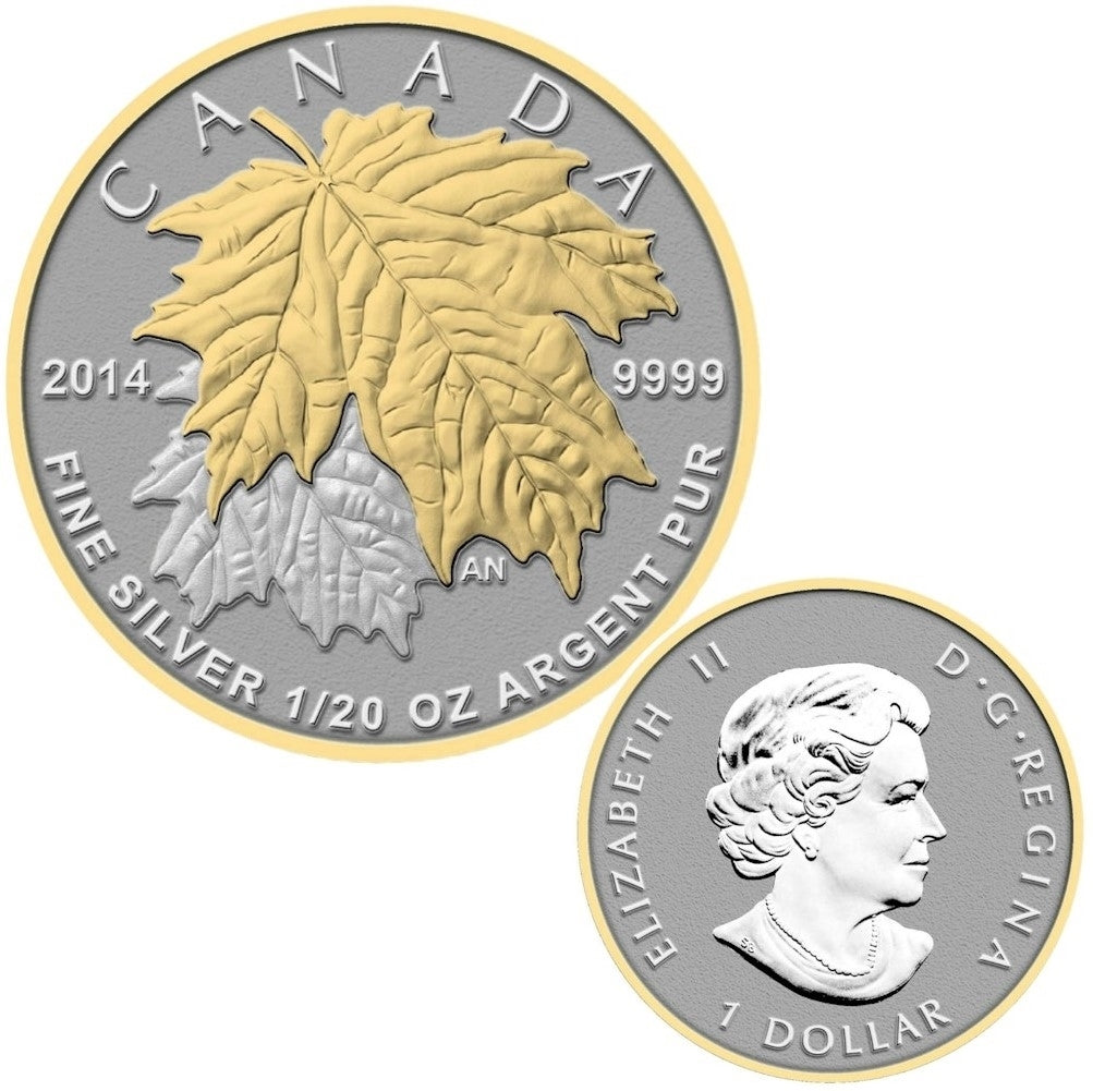 2014 Canada The Maple Leaf Fine Silver Fractional Set (TAX Exempt)