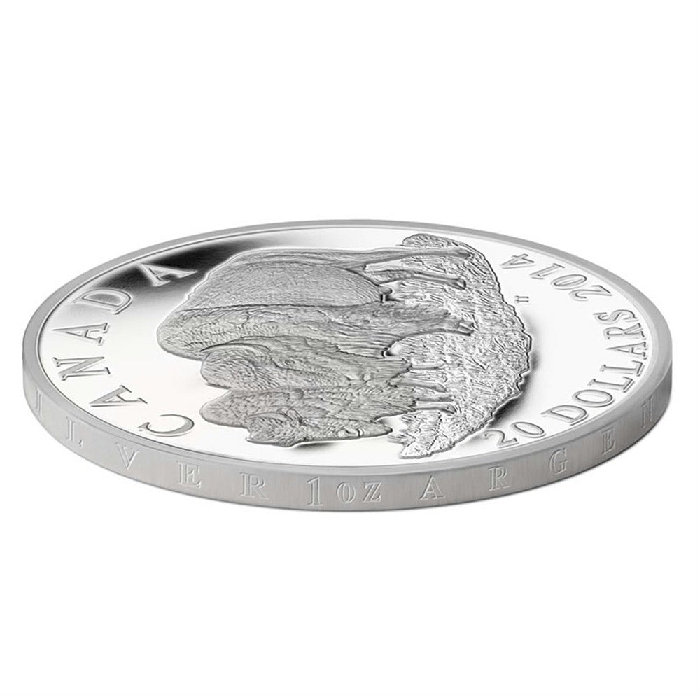 2014 Canada $20 The Bison: The Bull and His Mate (No Tax)