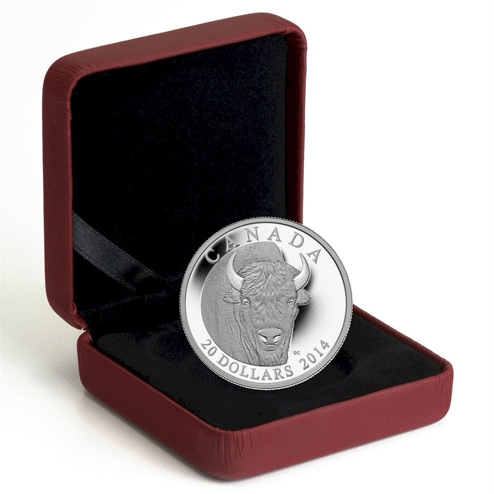 2014 Canada $20 The Bison: A Portrait (#1) Fine Silver (No Tax)