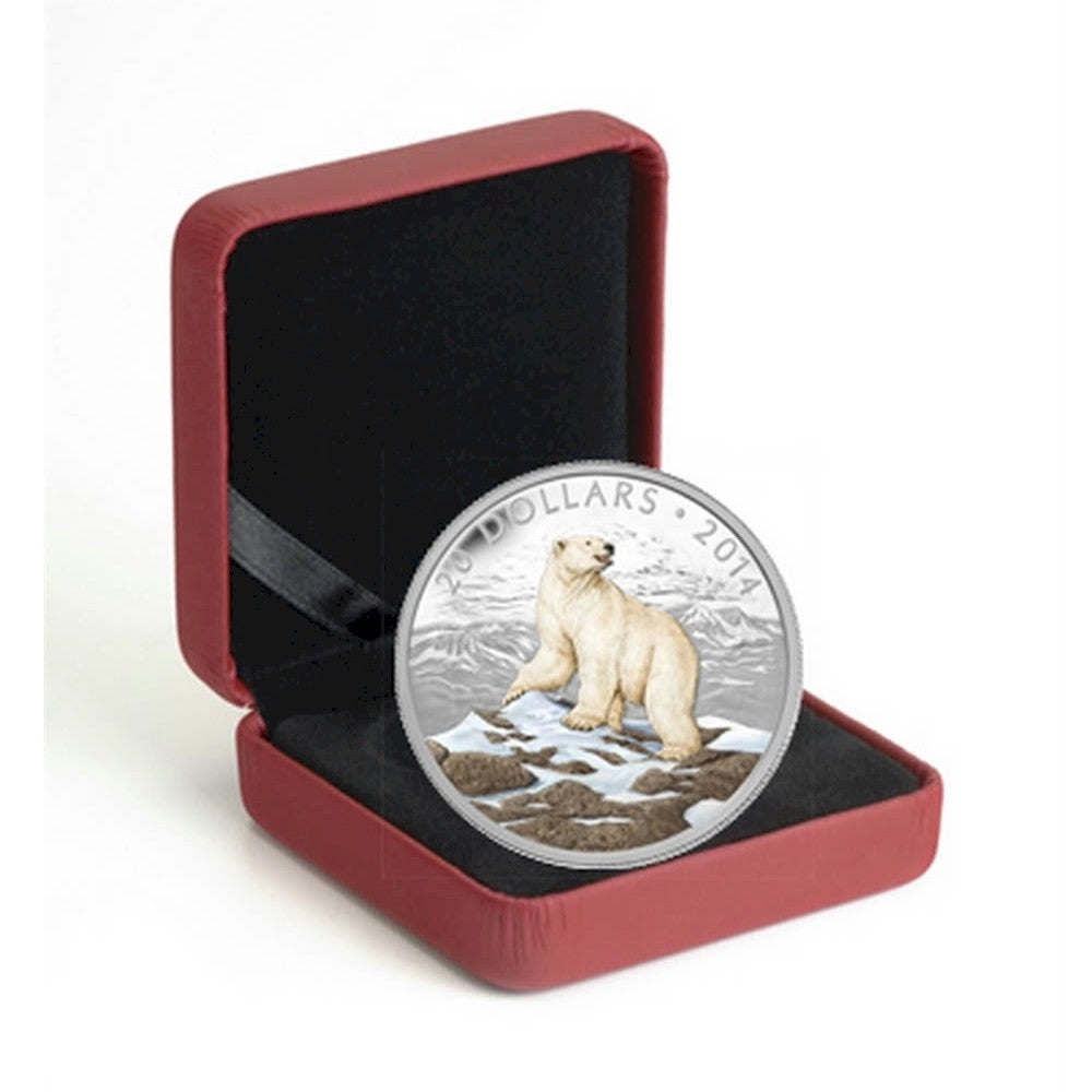 2014 Canada $20 Iconic Polar Bear Fine Silver Coin (TAX Exempt)