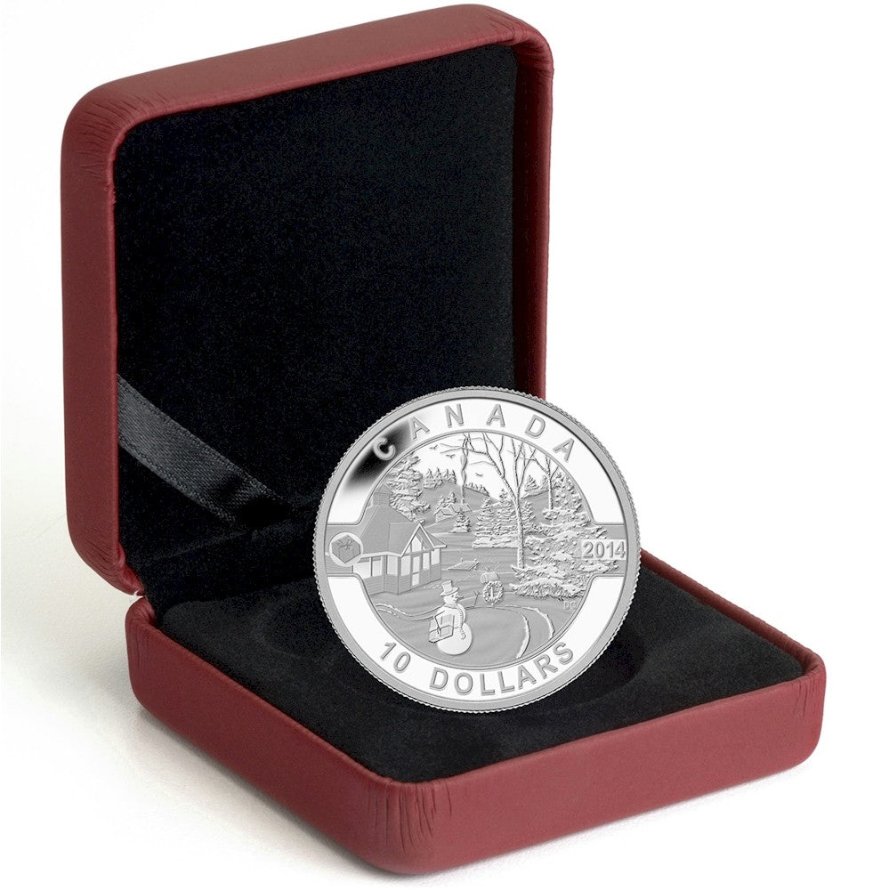 2014 $10 O Canada - Canadian Holiday Scene Fine Silver (No Tax)