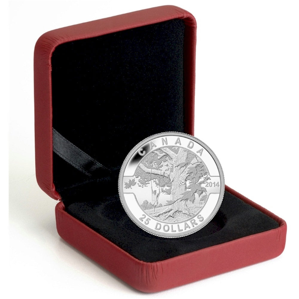 2014 $25 O Canada - Under The Maple Tree Fine Silver (No Tax)