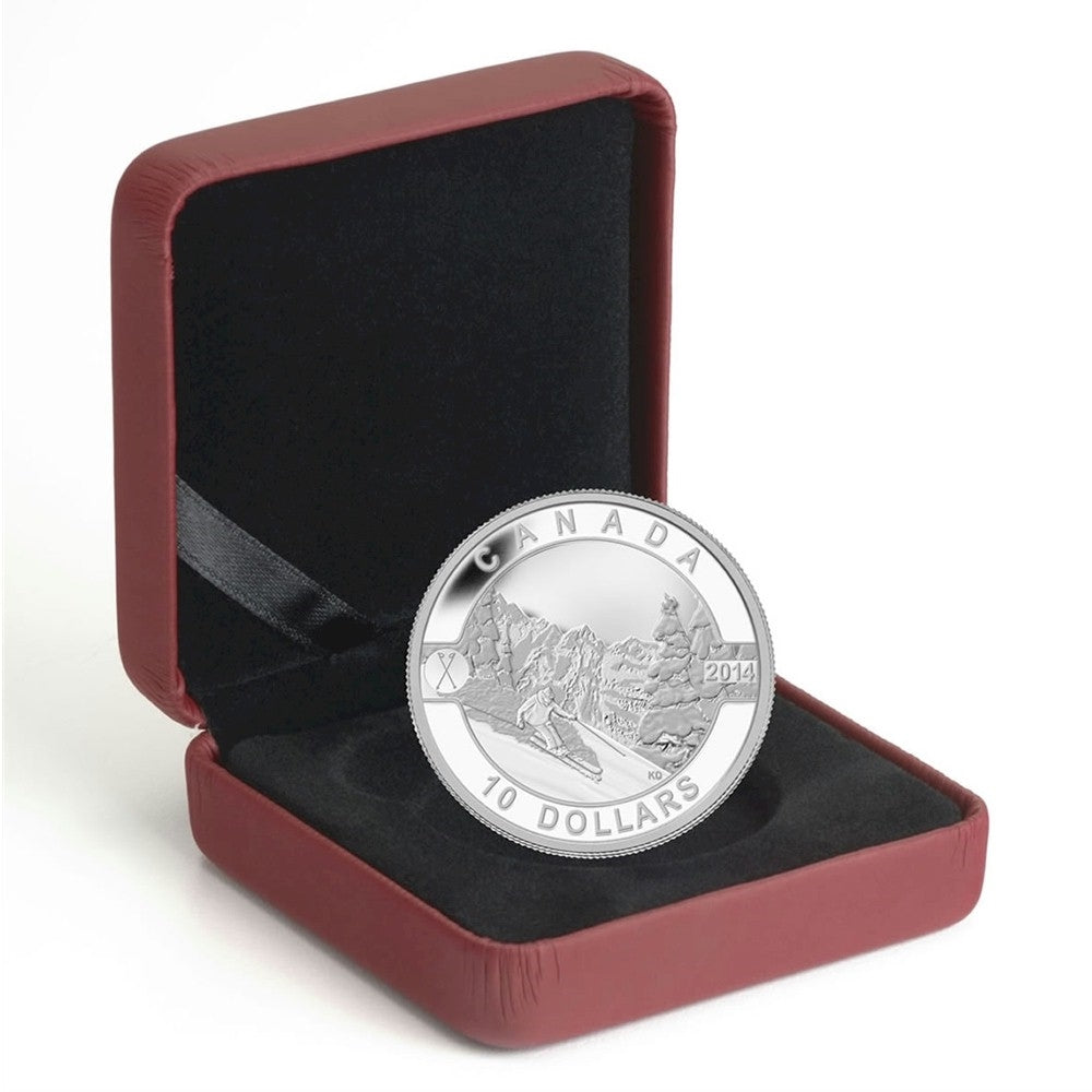 2014 $10 O Canada - Skiing Canada's Slopes Fine Silver (No Tax)