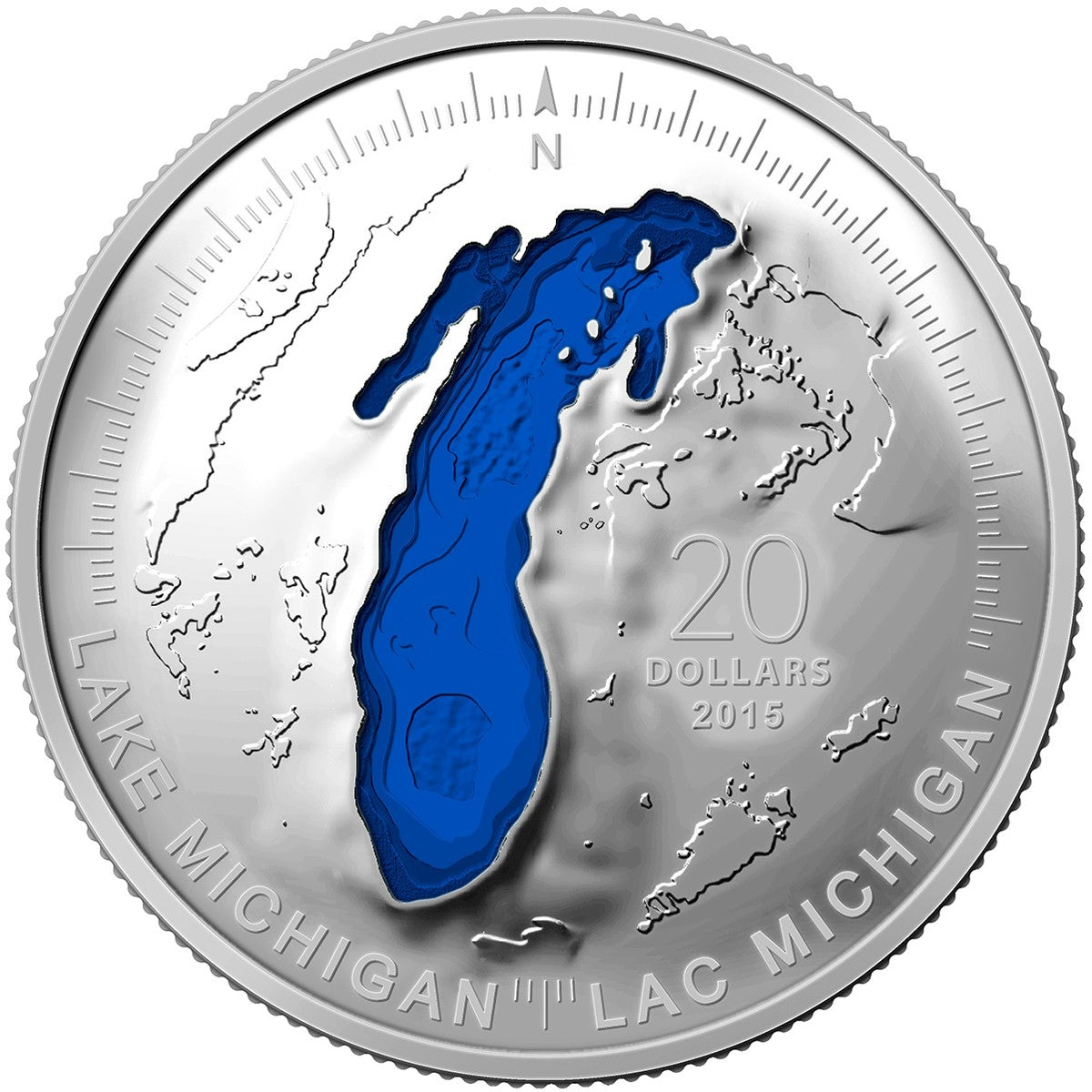 2014-2015 Canada $20 Great Lakes 5-coin Set in Deluxe Case (No Tax) May have light toning
