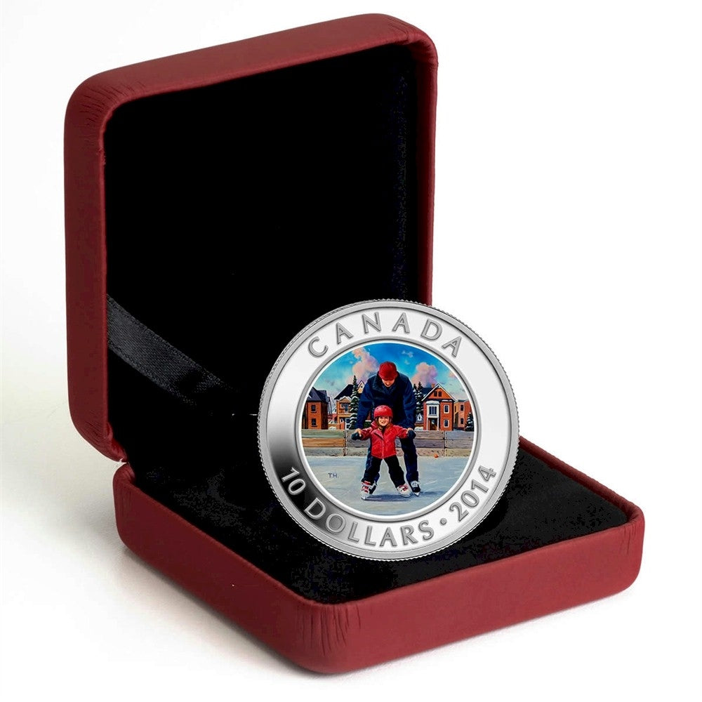 2014 Canada $10 Skating in Canada Fine Silver (No Tax)