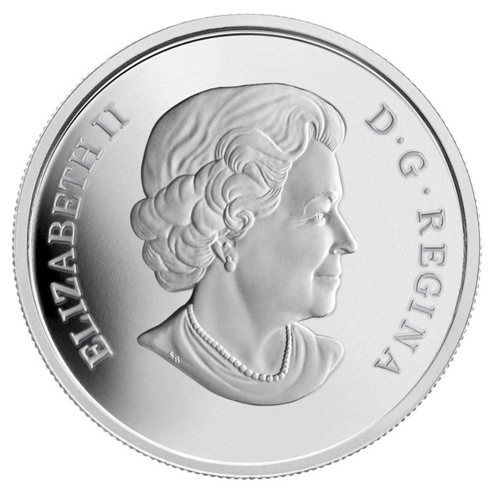 2014 Canada $20 Water-Lily & Venetian Glass Leopard Frog Silver Coin