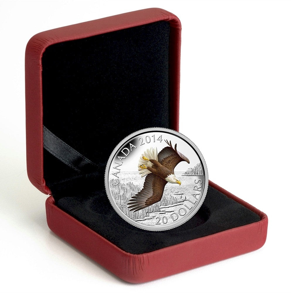 2014 Canada $20 Soaring Bald Eagle Fine Silver (TAX Exempt)