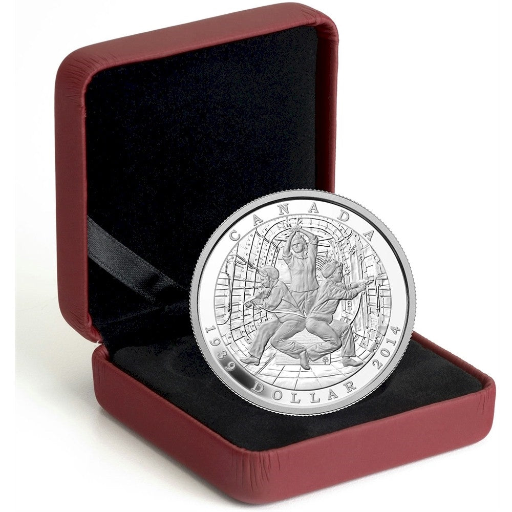 2014 Canada 75th Anniversary of the Declaration of WWII Ltd. Ed. Proof Silver Dollar (No Tax)