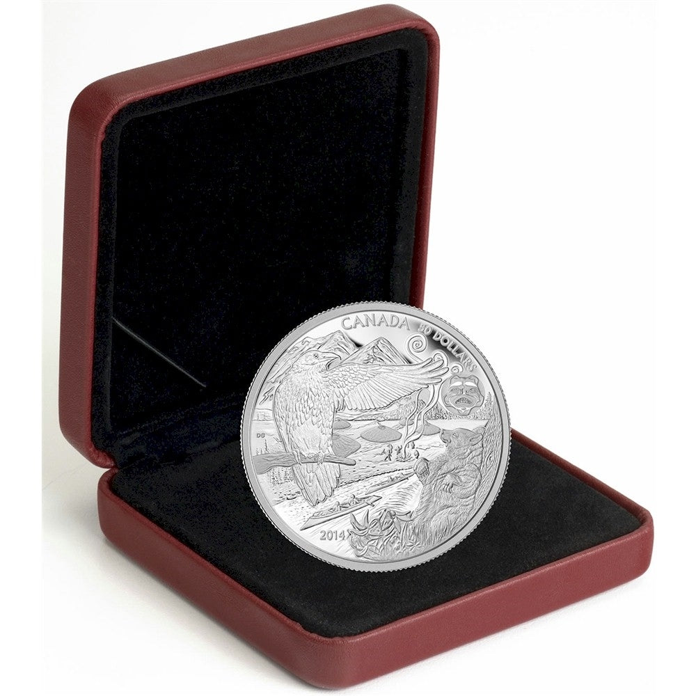 2014 Canada $50 The Legend of the Spirit Bear 5oz. Fine Silver (TAX Exempt)