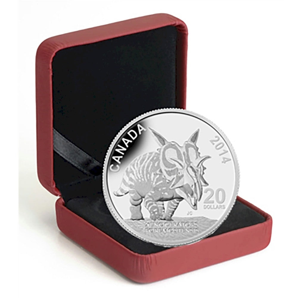 2014 $20 Canadian Dinosaurs - Xenoceratops Fine Silver (No Tax)