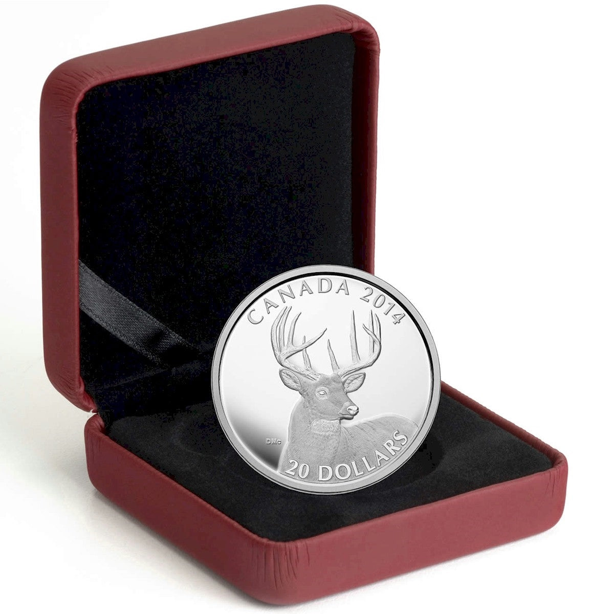 2014 Canada $20 The White-Tailed Deer - Portrait Fine Silver (No Tax)