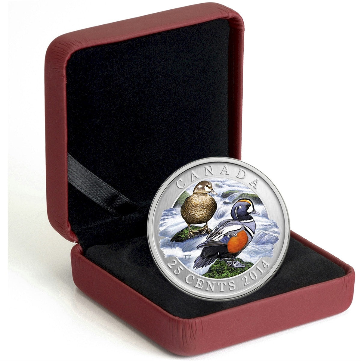 2014 25-cent Ducks of Canada - Harlequin Duck Coloured Cupronickel Coin