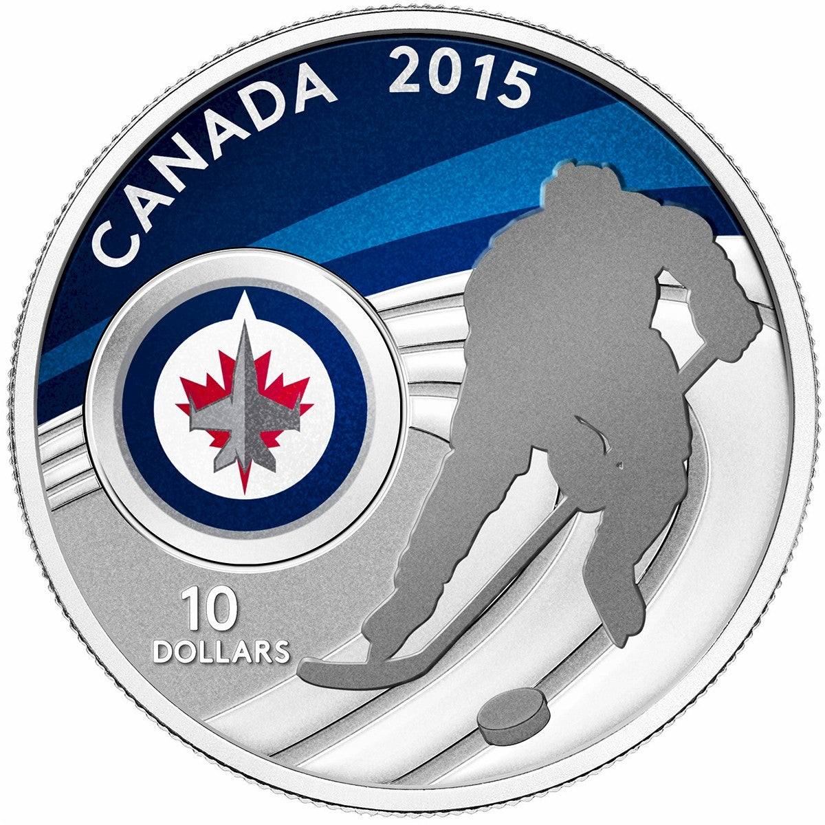 2015 Canada $10 Winnipeg Jets Fine Silver Coin (TAX Exempt)