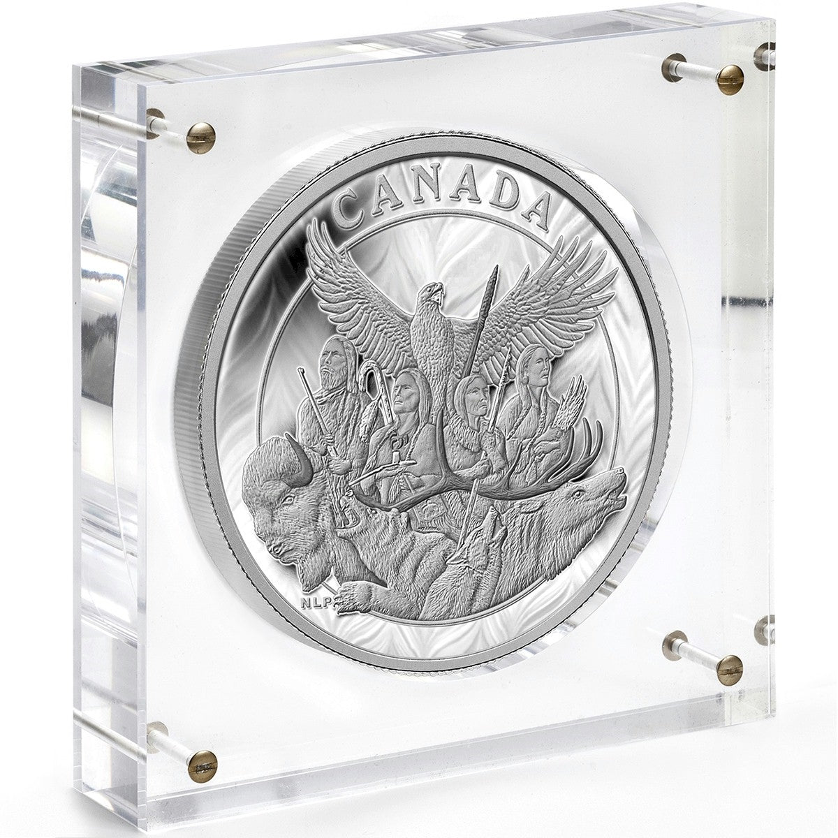 2014 Canada $500 National Aboriginal Veterans Monument 5 Kilo Silver (No Tax)