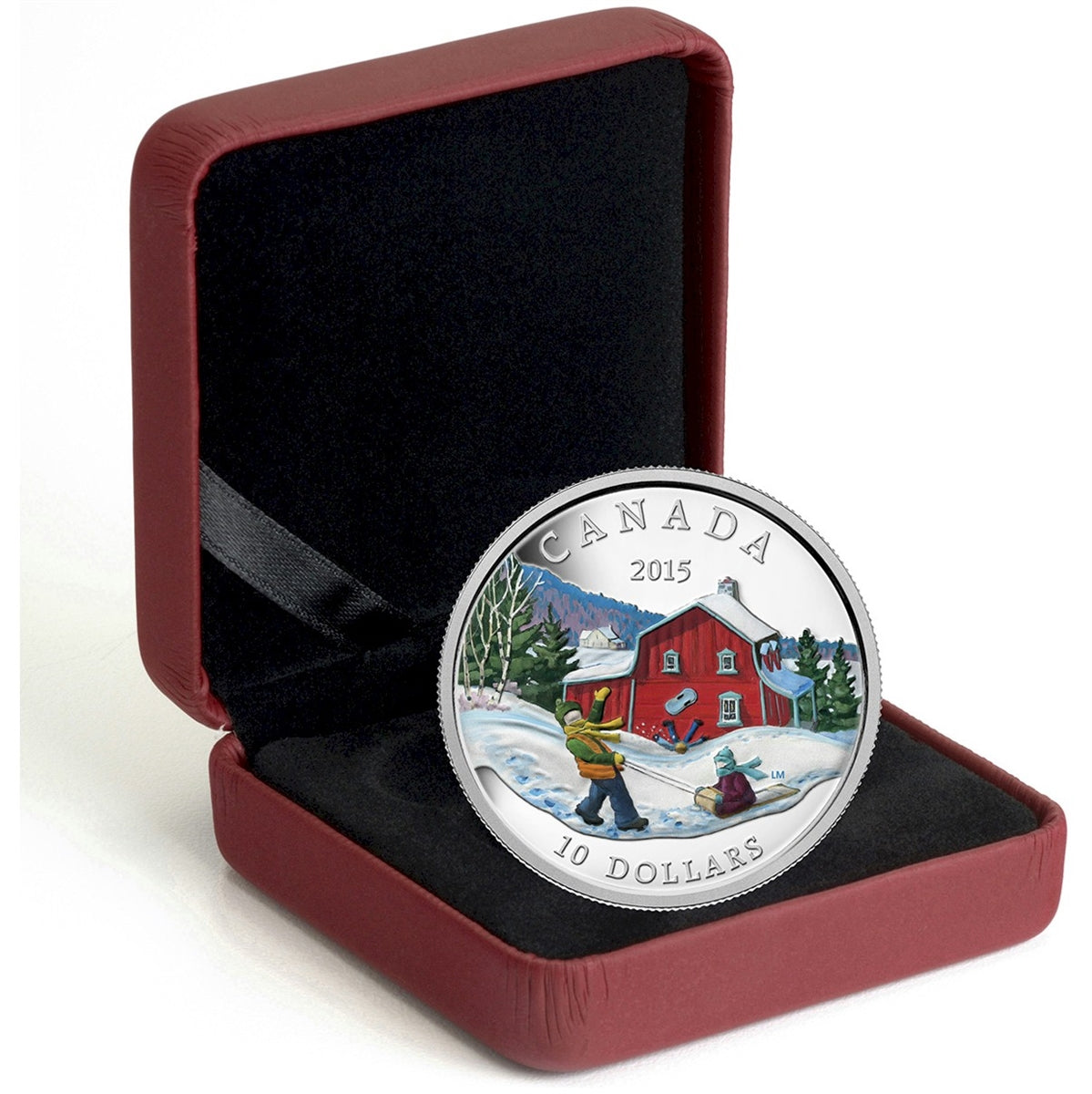 2015 Canada $10 Winter Scene Fine Silver Coin (TAX Exempt)