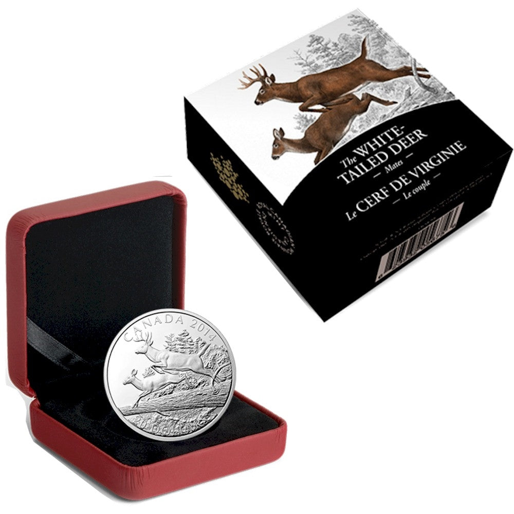2014 Canada $20 The White Tailed Deer - Mates Fine Silver (No Tax)