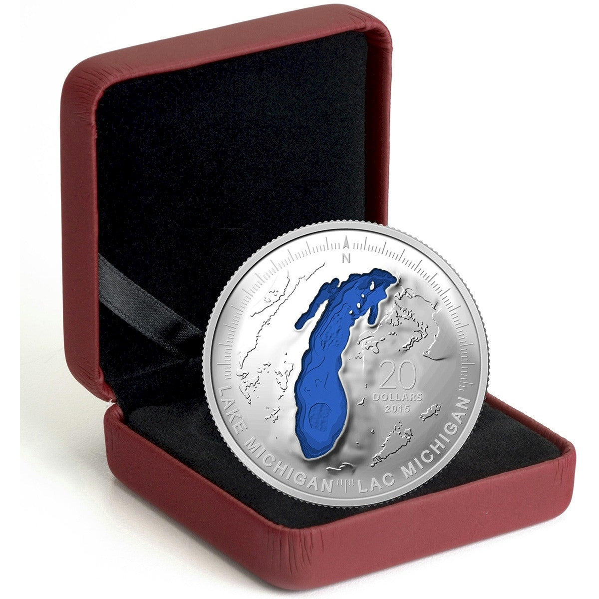 2015 Canada $20 The Great Lakes: Lake Michigan Fine Silver (No Tax)