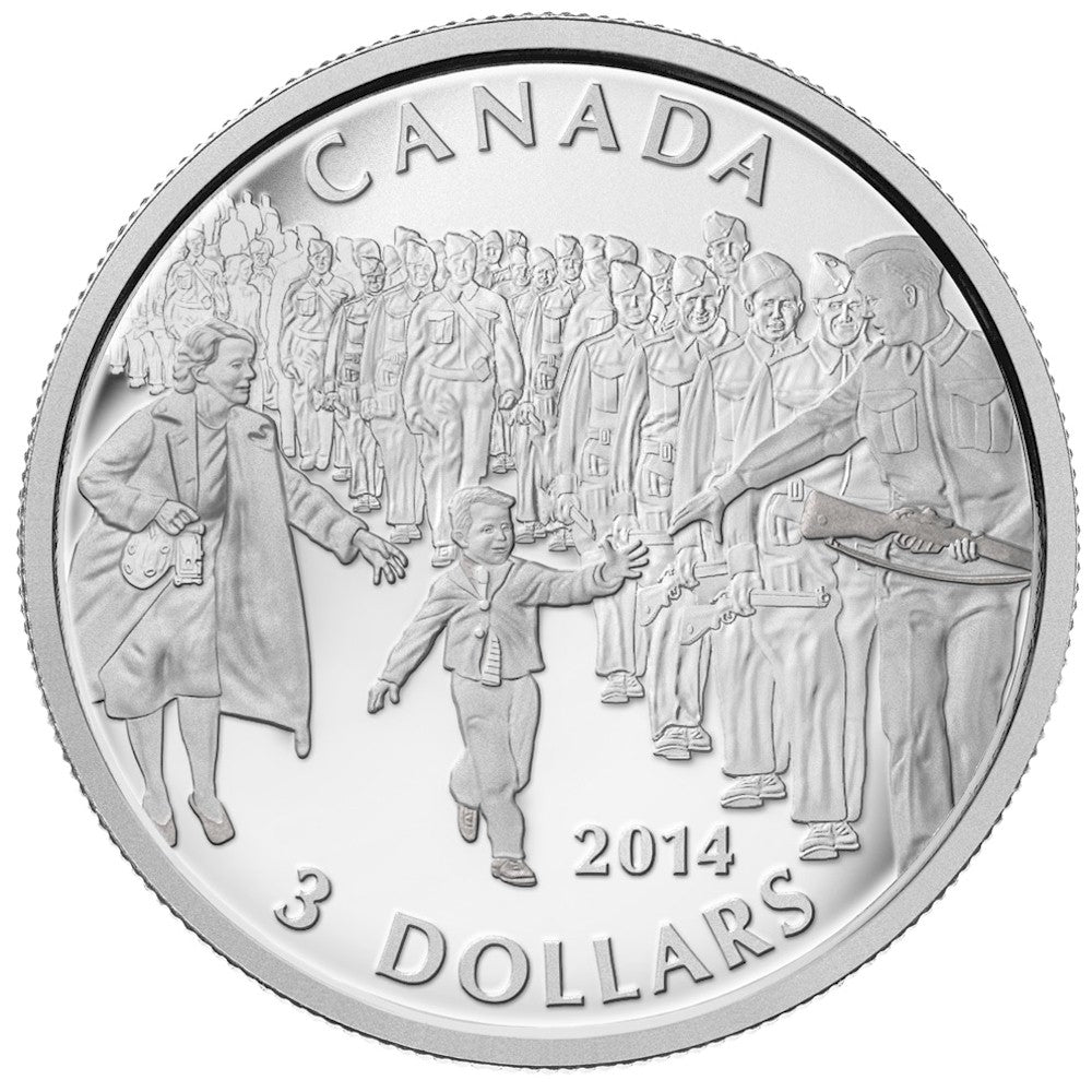 2014 Canada $3 "Wait for Me, Daddy" Fine Silver (No Tax)