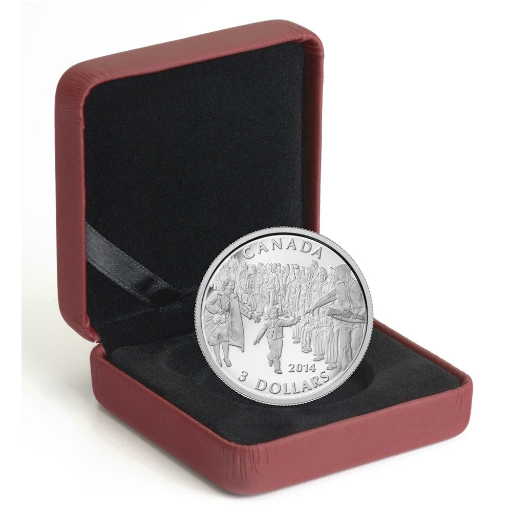 2014 Canada $3 "Wait for Me, Daddy" Fine Silver (No Tax)
