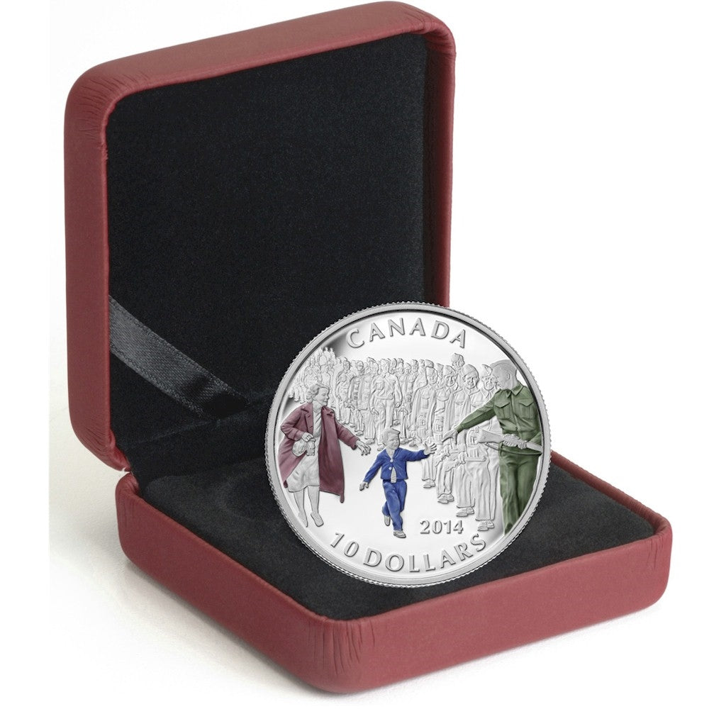 2014 Canada $10 "Wait for Me, Daddy" Fine Silver Coloured (No Tax)