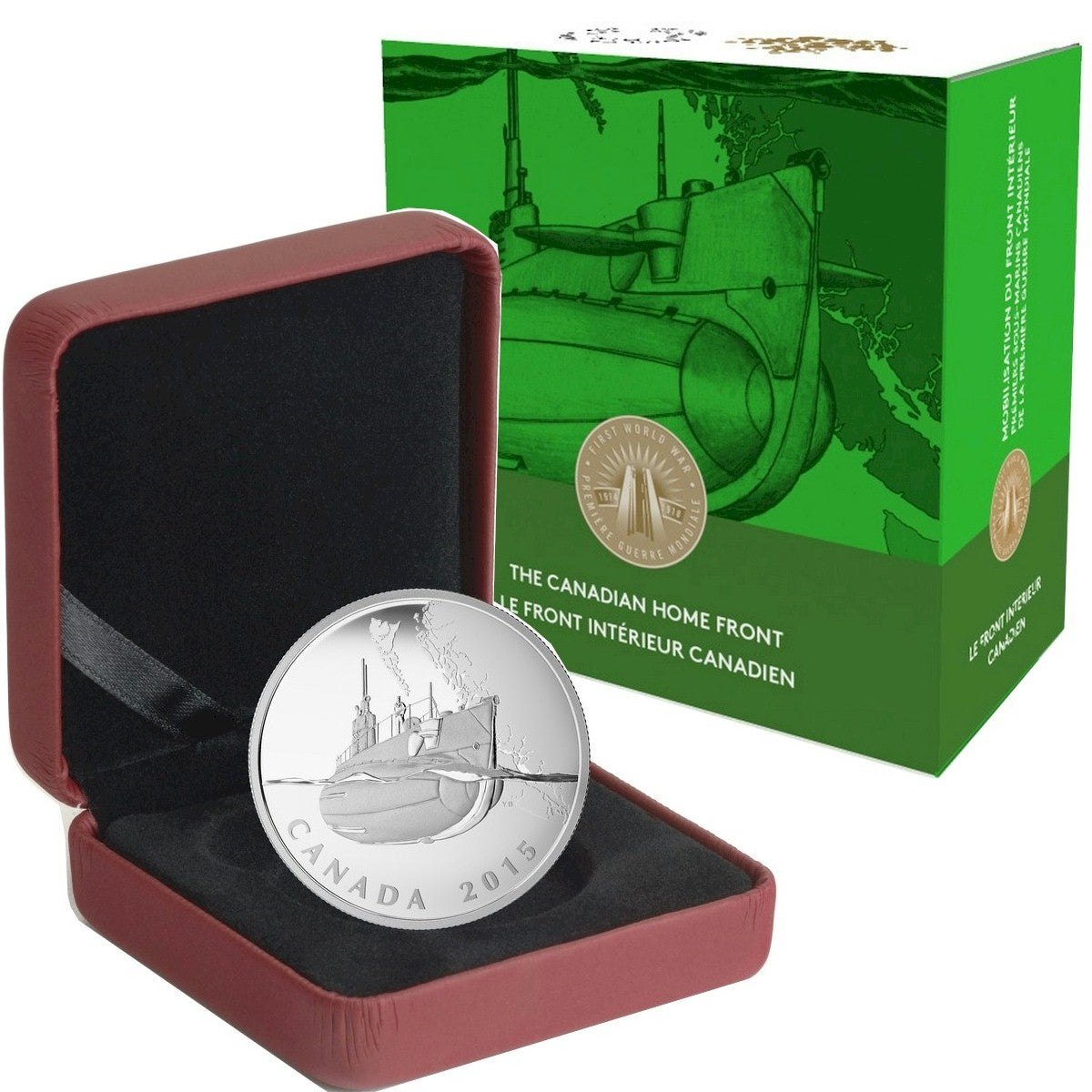 RDC 2015 $20 Canadian Home Front - First Submarines During WWI (No Tax) scratch