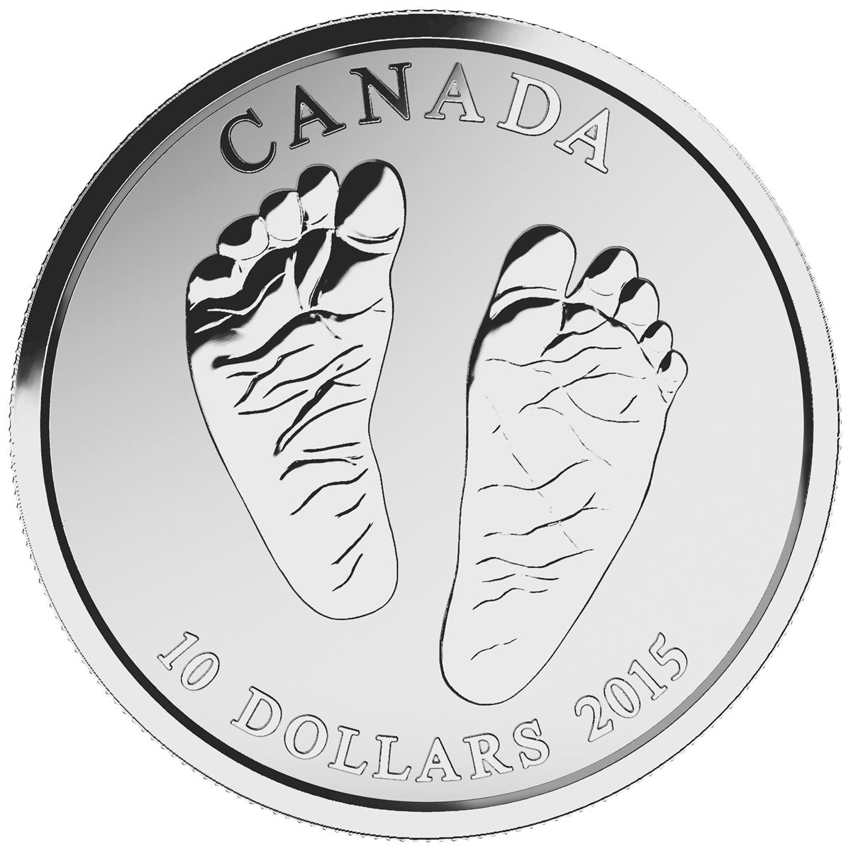 2015 Canada $10 Welcome to the World - Baby Feet Fine Silver (No Tax)