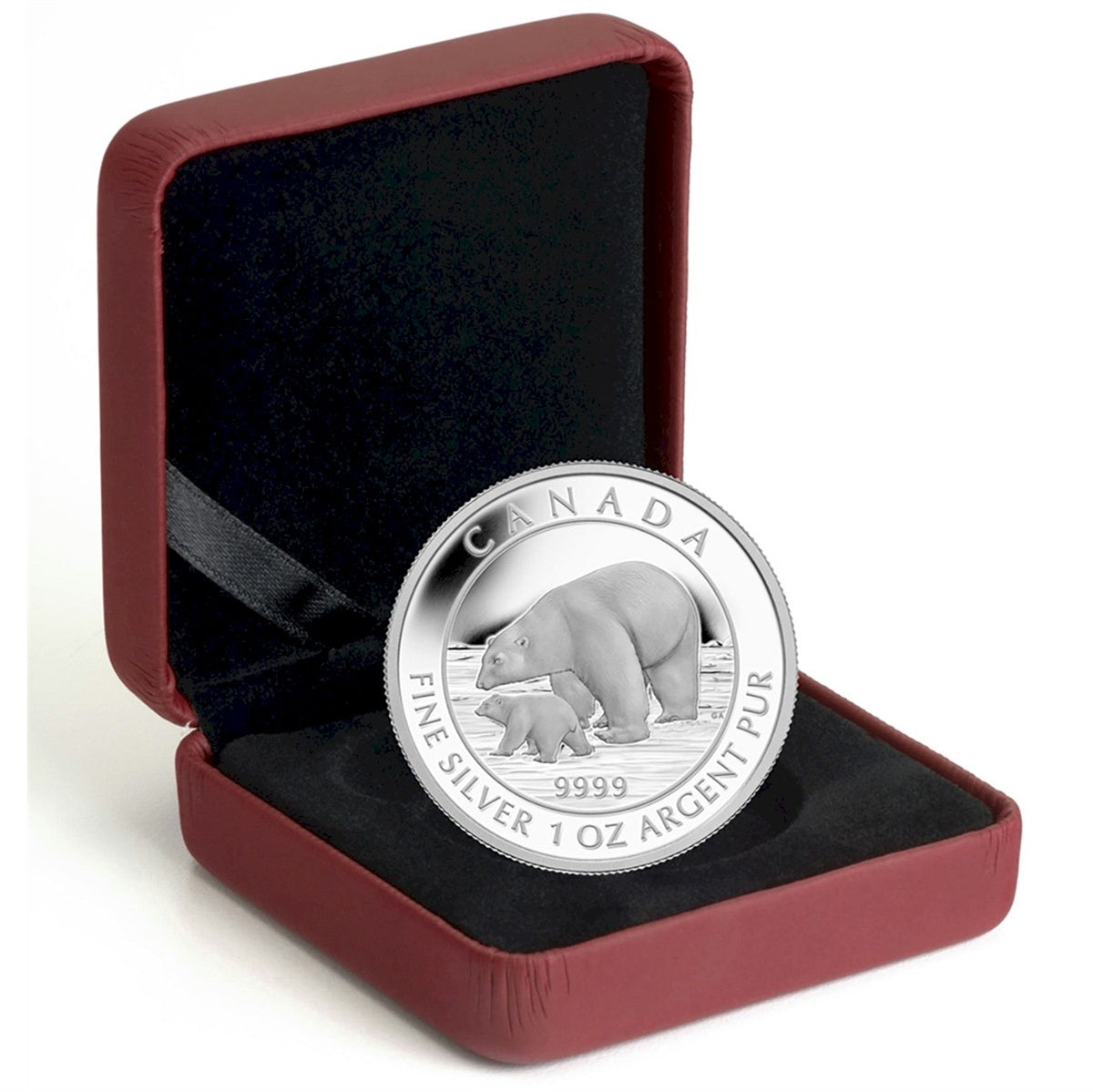2015 Canada $5 Polar Bear and Cub Fine Silver Coin (Tax Exempt)